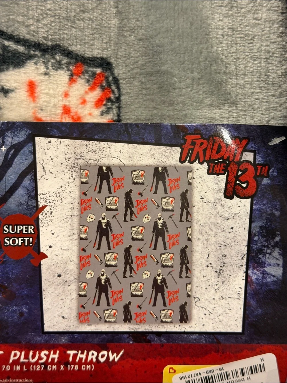 Friday The 13th 🖤 Jason loves Halloween horror film theme Fleece Throw blanket